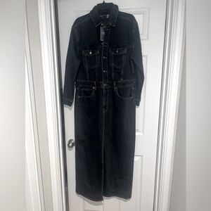 Brand New Universal Threads Black Denim Long Sleeved Dress